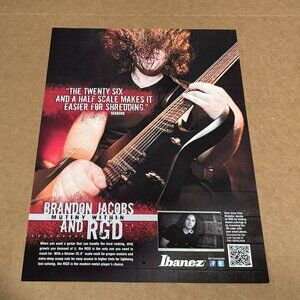 Brandon Jacobs of Mutiny Within - Ibanez Guitars - 2011 Print Advertisement